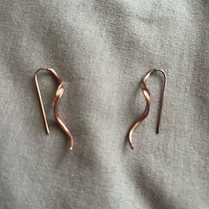 Twisted Copper Drop Earrings